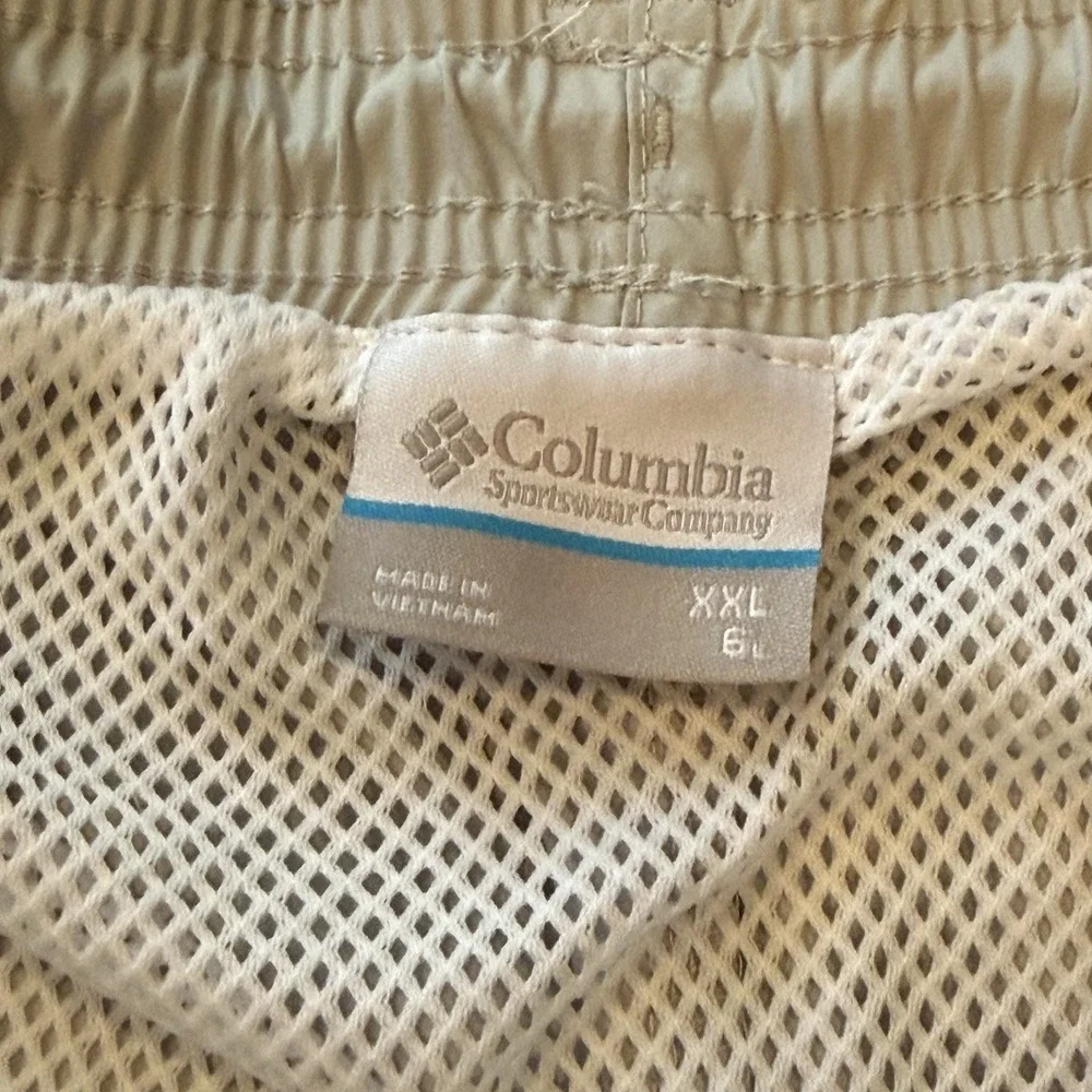 NWT Columbia PFG Swim Trunks Shorts Mens XXL Omni-Shade Fishing Pockets Gray